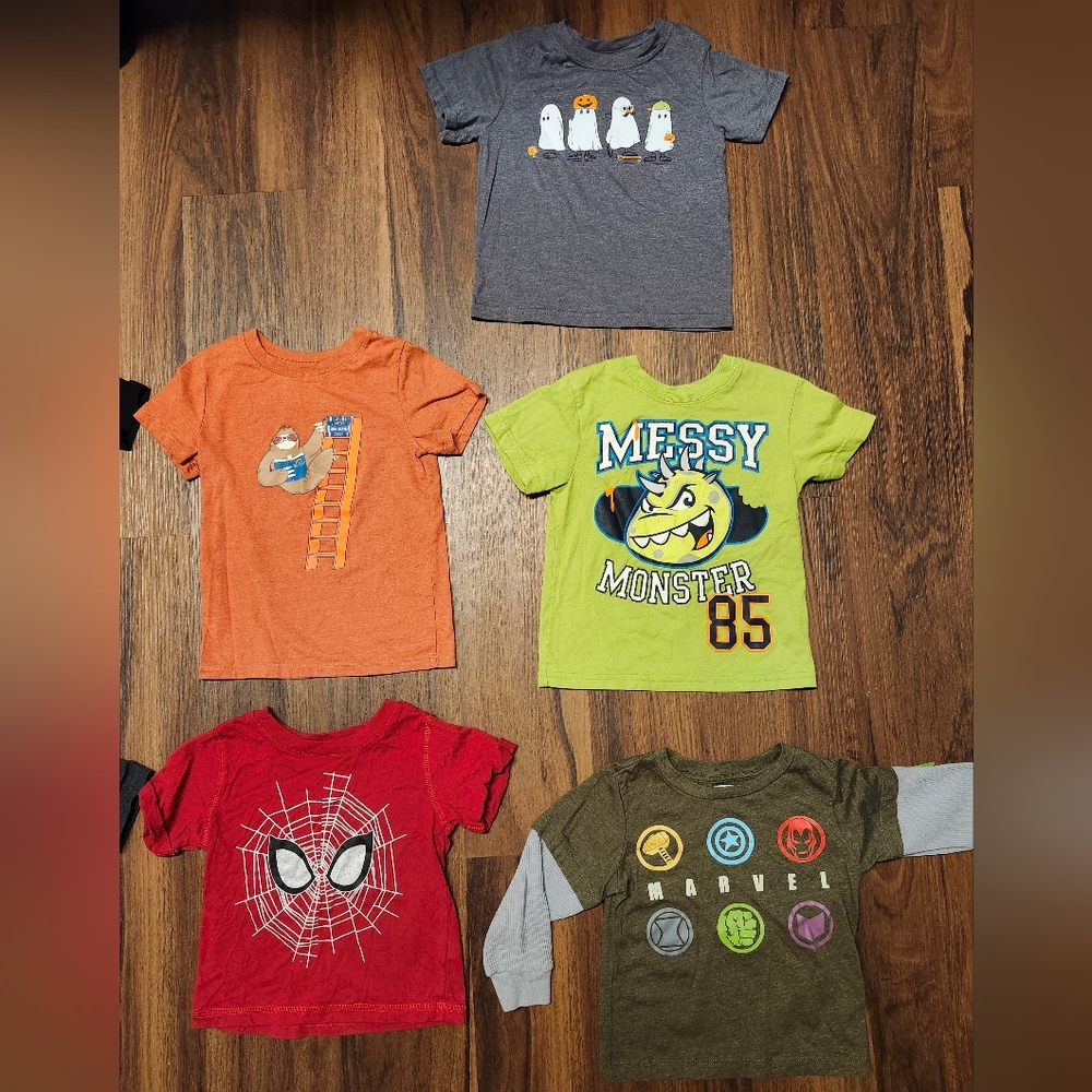 Toddler Boys Sz 3T Lot of 8 T-Shirts, All NWOT, Worn 1-2x, And Gently Loved
